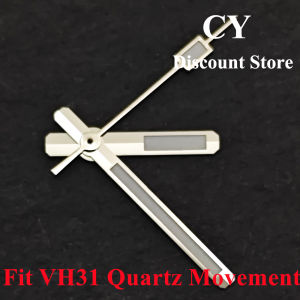 RICHUS VH31 Watch Hands 3-Piece Sword Luminous Silver Set Fit VH31 Quartz Movement Hour Minute Second Hands Replacement Parts