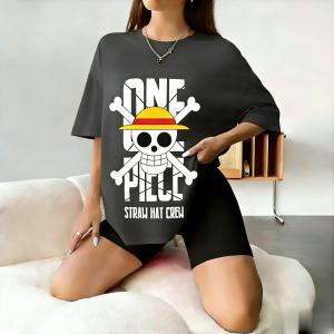 Bandai | One Piece Straw Hat Crew Anime T Shirt Man Women Loose Cotton Short Sleeve Tee Top Luffy Graphic Summer Casual Streetwear Y2k