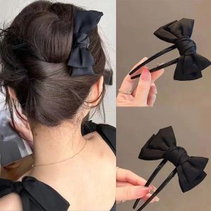 Bow Hairpin Korean Fashion Elegant Simple Hairclip U-shaped Hair Clip Hair Accessories for Women Girls