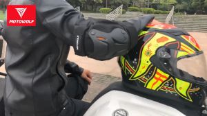 Original MOTOWOLF® Knee And Elbow Pads Safety Protective Gear MDL1010 Anti-Fall & Reflective