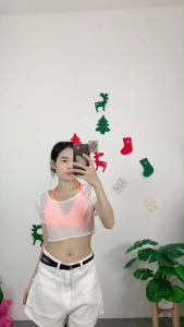 เสื้อเซ็ตสองชิ้นใส่สบาย เสื้อคลุมบาง ทรงรัดรูป สายเดี่ยว