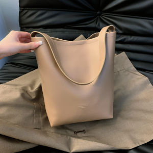 Túi Tote Dung Tích Lớn Thường Ngày Phong Cách Hàn Quốc Mùa Thu 2024 Túi Đi Làm Đi Học Đeo Vai Dây Thẳng Mềm PU
