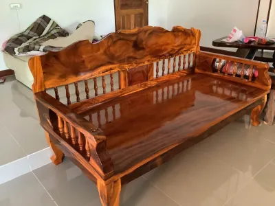 โซฟาไม้ ขนาด90x200 เซนติเมตร (เก็บเงินปลายทางทักแชทครับ)
