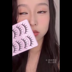 5pairs 3D Fairy Comics Eyelashes: Natural Short Daily Eyelashes & Little Devil False Eyelash