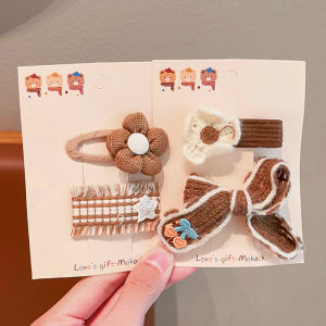 Baby Girl Flower Hair Clips Children Sidewalks Hair Accessories BB Headwear Side Bangs Frizz Hair Decorations Sweet Style