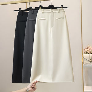 กระโปรงทรงเอเอวสูง กระโปรงยาวคลุมเข่า ทรงหลวม ทรงเข้ารูป ทรงตรง สำหรับผู้หญิง ฤดูร้อน 2025 กระโปรงทำงาน กระโปรงสั้น แฟชั่น