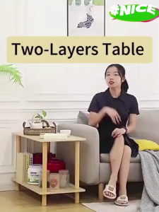 Modern Minimalist Sofa Side Table Small Wood Coffee Corner Table for Living Room Bedside Nightstand Compact Space Saving Design for Small Apartments Easy to Move and Clean Fits Bedroom Balcony or Sofa Side Table