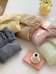 Thickened Winter Pure Color Milk Velvet Single Bedding Sheet Protector Pillowcase Bedding Accessories Polyester Fiber Quilt Cover