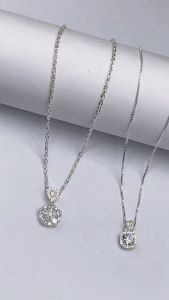 Dây Chuyền Bạc Nữ Đính Đá CZ Cao Cấp Dây Vuông Bạc Hiểu Minh DMD558