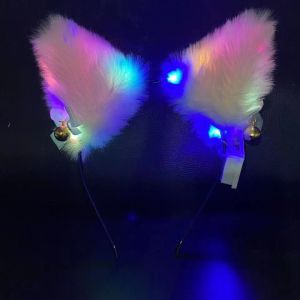 Phụ Kiện Tóc Thỏ Mèo Sáng Bóng Dễ Thương Có Chuông Nhung Nhung Thắt Nút Bướm Trẻ Em Phụ Kiện Tóc Cho Tiệc Sinh Nhật