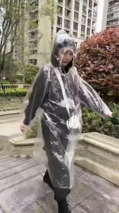 【New】Portable Thickened Raincoat Travel Outdoor Rainwear Waterproof Women And Men Disposable Camping Rain Cover Travel Supplies SHE