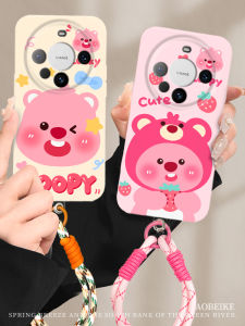 Cute Cartoon Huawei Mate60Pro Phone Case Full Cover Anti-Fall Female Model with Lanyard Protection for Mate50 MT40 Huawei High End Hanging Rope M30ins 5G