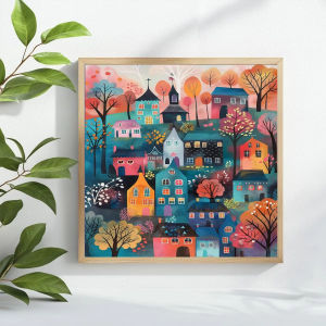 Jigsaw Puzzle for Adults 500/1024PCS 51x51cm Art House Scenery Paper Puzzle Home Wall Decoration Gift Idea