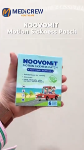 NOOVOMIT Motion Sickness Patch (6 patches) | Relieves Nausea & Vomitting For Travel Sickness