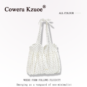 Korean Style Lazy Dots Pleated Underarm Commuter Bag Summer