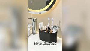 Toothbrush Holder For Electric Brushes Bathroom Counter Organizer With 5 Slots Bamboo For Electric Toothbrushes and Toothpaste