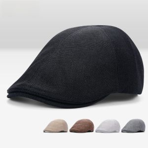 หมวกเบเร็ตตาข่ายฤดูใบไม้ผลิและฤดูใบไม้ร่วงสำหรับผู้หญิง หมวกกันน็อคสไตล์เกาหลีระบายอากาศได้ดี หมวกแฟชั่นสำหรับผู้ชายและผู้หญิง