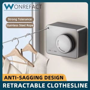 Stainless Steel Clothesline Clothesline Hanging Indoor Wall-Mounted Outdoor Retractable Clothesline Simple Installation