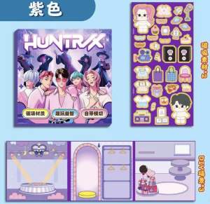 Magnet Book Kpop Demon Hunters Colouring Book Education Stickers Gift Door Party gift kids