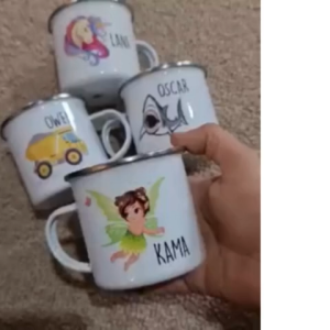 Sweet Babuyier+Name Custom Enamel Mug Boys Girls Coffe Milk Mug Personalized Mugs Creative Gifts