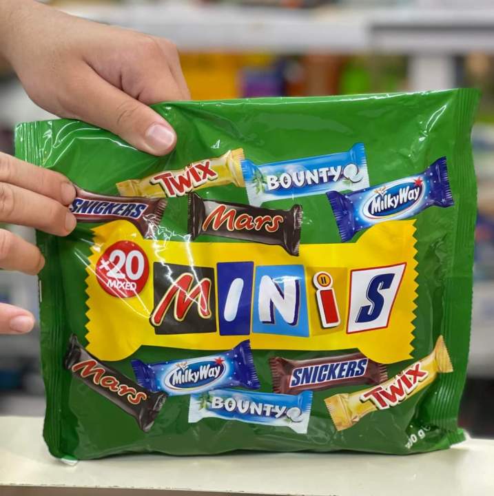 Snickers Mini Assorted assorted imported minis chocolate mars / snickers / bounty / Twix ...