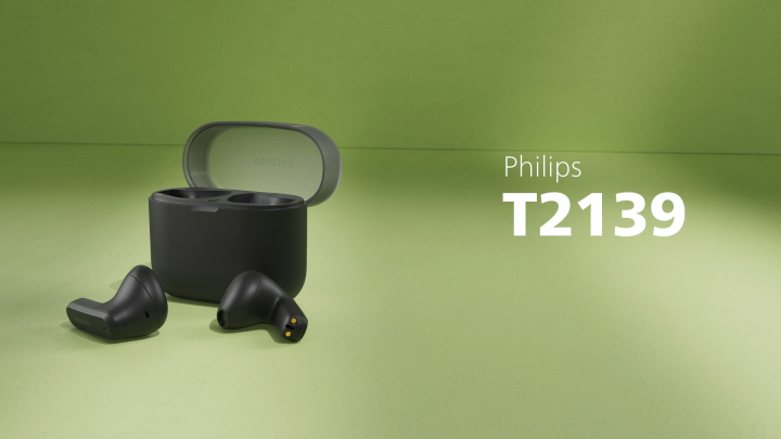 Philips True Wireless In-Ear Headphones | Natural Sound.| Dynamic Bass | Philips Headphones App | IPX4 | 28Hrs Play Time  | TAT2139BK/97 | 1 Year Warranty