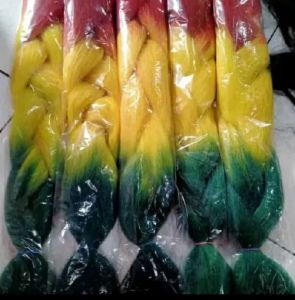 Rambut Sambung 3 Warna Kepang Besar ikat tengah Rambut Box Braids 3 warna Rambut Afrika