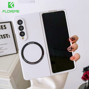FLOVEME Wireless Charging Phone Case For Samsung Galaxy Z Fold 5 Fold 4 Fold 3 5G Matte All-inclusive Full Protection Silicone Back Cover For Galaxy Z Fold 5 Fold 4 Fold 3
