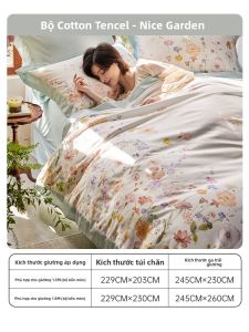 DOHIA | Bộ Đồ Chăn Ga Gối Vintage Tencel Cotton 4 Món