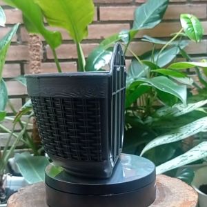 Pot Nara 18 & 20 Tempel Dinding Motif Rotan | Pot Dinding