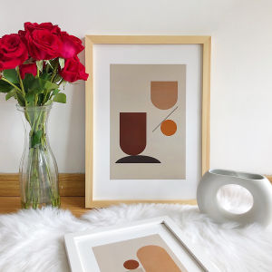 ภาพตกแต่งไม้สไตล์โมรานดีสีพื้นเรียบง่ายแบบยูนิเวอร์แซลสำหรับร้านเสื้อผ้าบ้านพักฤดูร้อนและตกแต่งภายใน