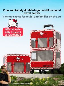 hipidog | Double Layer Wheel Pet Carrier Backpack Large Capacity