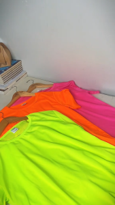 Kanvas Drifit Tshirts for Men & Women Quick-Dry Active Gym Sportswear Mens T-shirts Workout Tops Plain Neon Orange