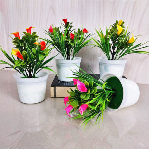 Pot Bunga Plastik Tanaman Artificial Bunga Hias Dekorasi Pajangan Rumah Import Murah PBP19