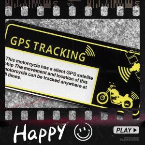 3D Reflective Motorcycle Stickers GPS TRACKING Alarm System Racing Warning Lable Car Bike Bicycle Decals Waterproof for Honda Yamaha Suzuki KTM QJMOTOR VinFast