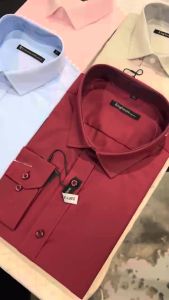 Mens Wrinkle Free Slim-Fit Formal/Casual Shirt