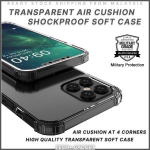 Military Protection Air Cushion Transparent Casing Protective Soft Case for Huawei Mate 30 Pro P40 Pro P30 Pro Nova 7i Nova 7SE Nova 5T Nova 4e Honor 20 Pro