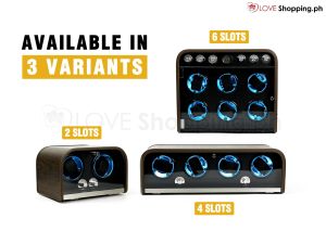 Wooden Automatic Watch Winder with LED Light + Silent Operation & Anti-Magnetic Technology - 2/4/6/9 Storage Slots Box