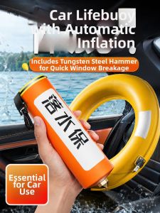 JOYCS | Emergency Drowning Rescue Equipment with Automatic Inflation and Window Break Survival Ring