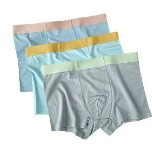 3PCS Boys Panties Underwear 5-16 Years Old Solid Color Breathable Soft Stretch Modal Teen Boys Boxer Briefs Kids Sports Shorts
