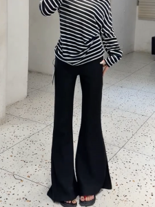 MANMI | Quần Tây Ôm Body Đen Cao Waist 2025 Elegance