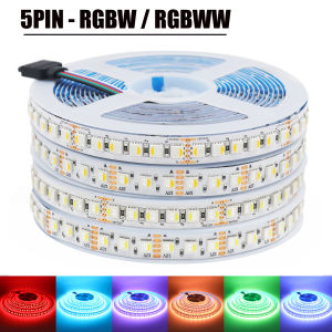DC 12V 24V RGBW/RGBWW LED Strip Light 4-in-1 Chip SMD 5050 108 120LEDs/M Flexible Rope Tape For Living Room Bedroom Home Decor