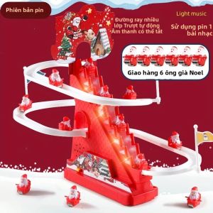 Đồ Chơi Đường Trượt Ông Già Noel Leo Cầu Thang Có Đèn & Nhạc Chủ Đề Giáng Sinh Dành Cho Bé Trai & Bé Gái Trang Trí Nhà Cửa Quà Tặng Năm Mới