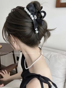 2024 New Pearl Hair Clip Large Butterfly Knot Big Size Hair Clamp Womens Shark Clamp Stylish Hair Accessories for Women