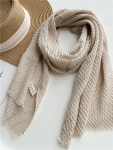 Pure Color Cotton Linen Scarf for Women Multi-Function Rectangle Shape All Seasons Neck and Head Protection Short Version