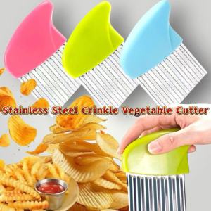 Crinkle Cutter Stainless Steel Knife: A Multi-Purpose Vegetable Chopper & Potato Fries Cutter