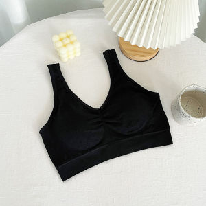 Sports Bra Womens Anti-Shock Prevent Sagging Large Chest Appears Small Gathered Beautiful Back Vest Style Bra Sleep Fixed Full Cup
