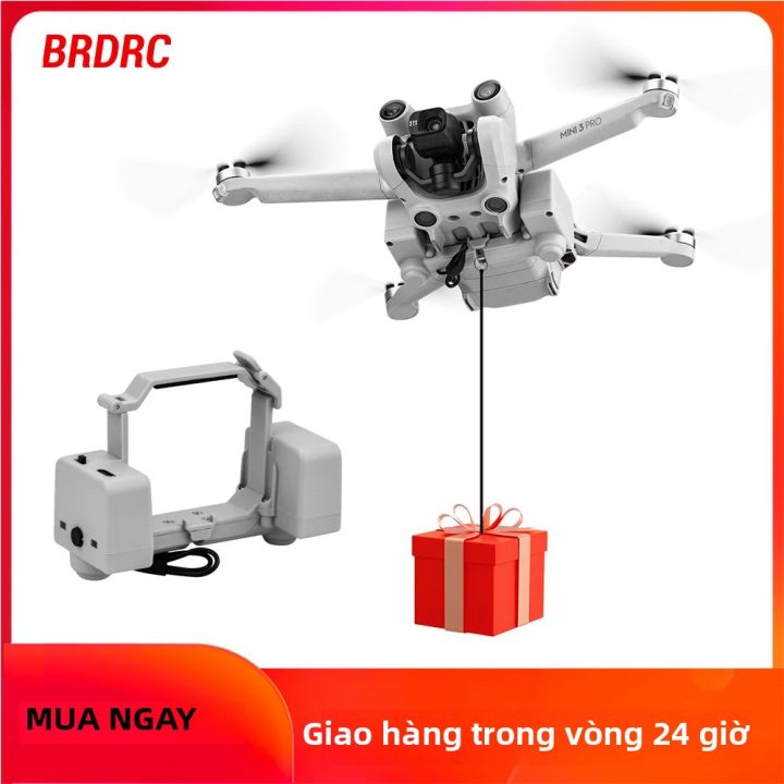 BRDRC 500M Airdrop Hệ Thống Cho DJI Mini 3/3 Pro Nhẹ Máy Bay Không Người Lái Mồi Câu Cá Giao Hàng Người Ném Phụ Kiện Với Dung Tích Tải 100G