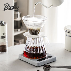 Bincoo phin pha cà phê cốc phin cà phê thủy tinh bộ đồ máy pha cà phê rót bằng tay bằng thép không gỉ