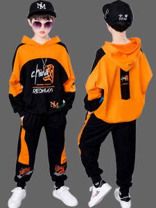 Stylish Childrens Clothing Set for Boys Trendy Sweatshirt And Pants Outfit Autumn Fashionable Kids Clothes Cotton Blend